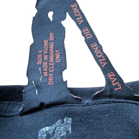VLONE Black Skull T-Shirt Lost Bones Tee Black - Picture 5 of 8